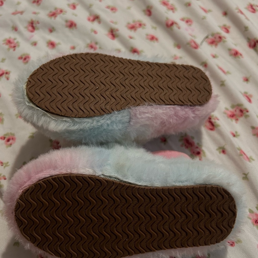 Colorful Fuzzy Slippers
